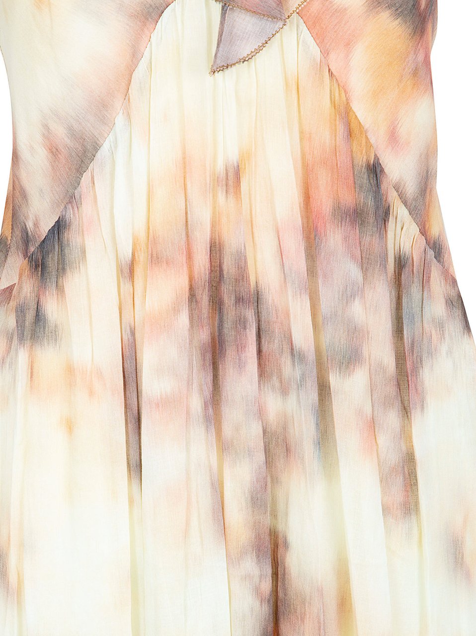 Isabel Marant Cloud-Print Maxi Dress in Organic Cotton Voile Neutraal