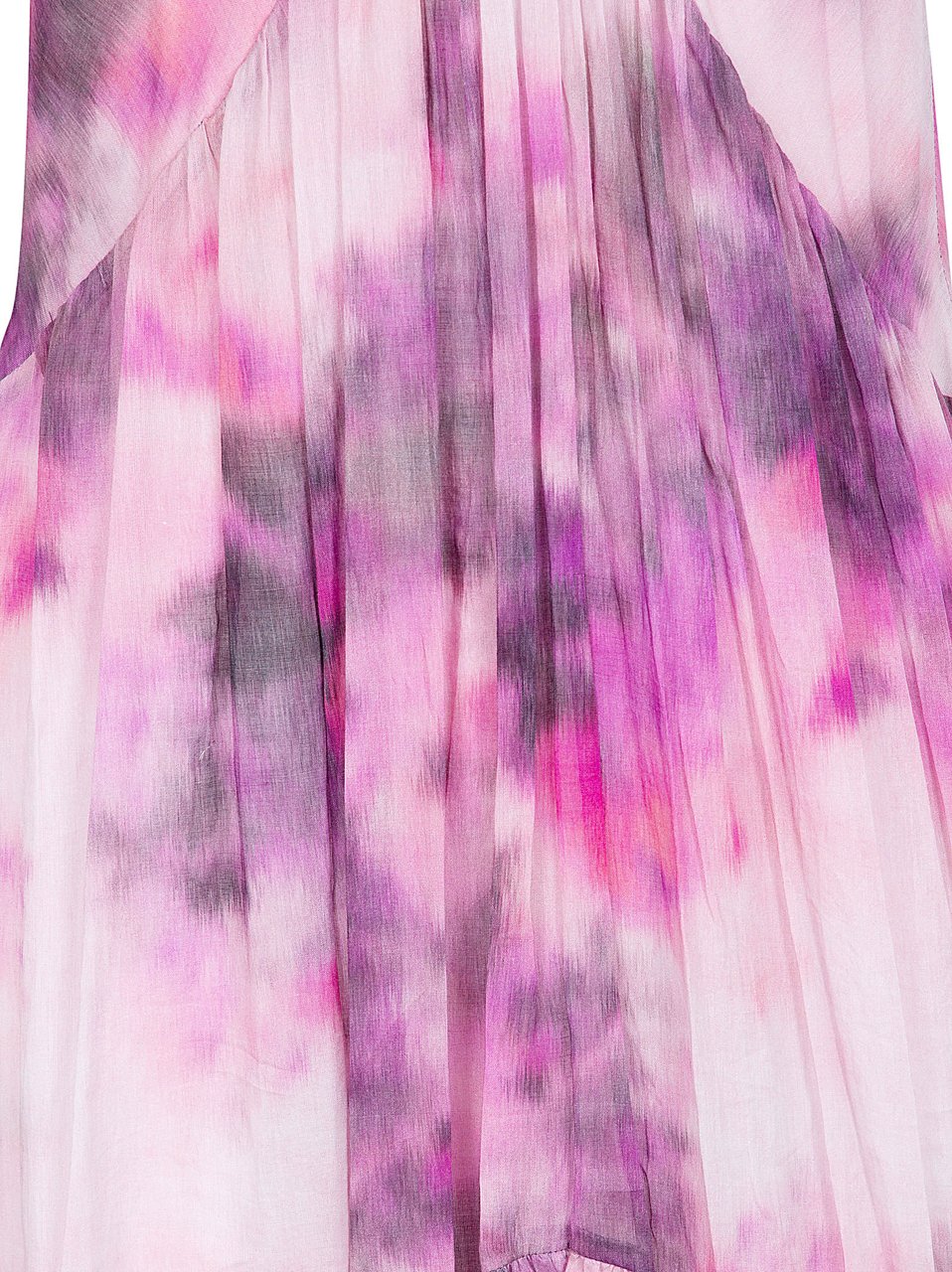 Isabel Marant Maxi Dress in Organic Cotton Voile with Cloud Print Roze