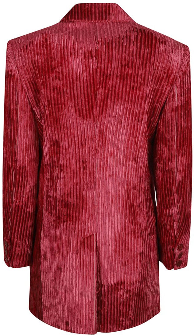 Isabel Marant Double-Breasted Corduroy Jacket With Tailored Fit Rood