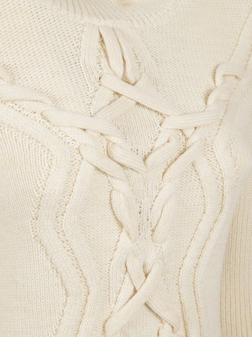 Isabel Marant High Collar Beige Dress Neutraal