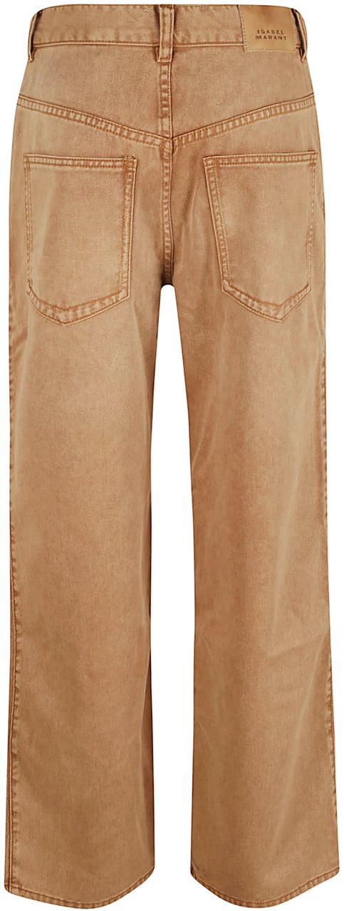 Isabel Marant Wide-Leg Trousers With Subtle Pleat Detail Bruin