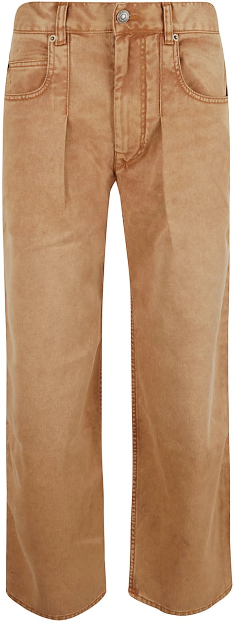Isabel Marant Wide-Leg Trousers With Subtle Pleat Detail Bruin