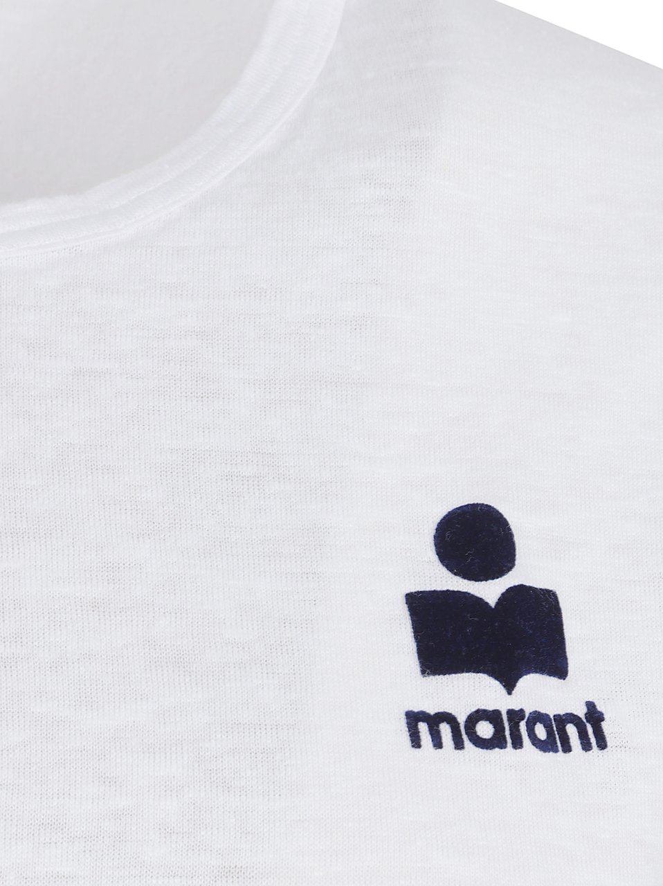 Isabel Marant White Lightweight Linen T-Shirt Wit