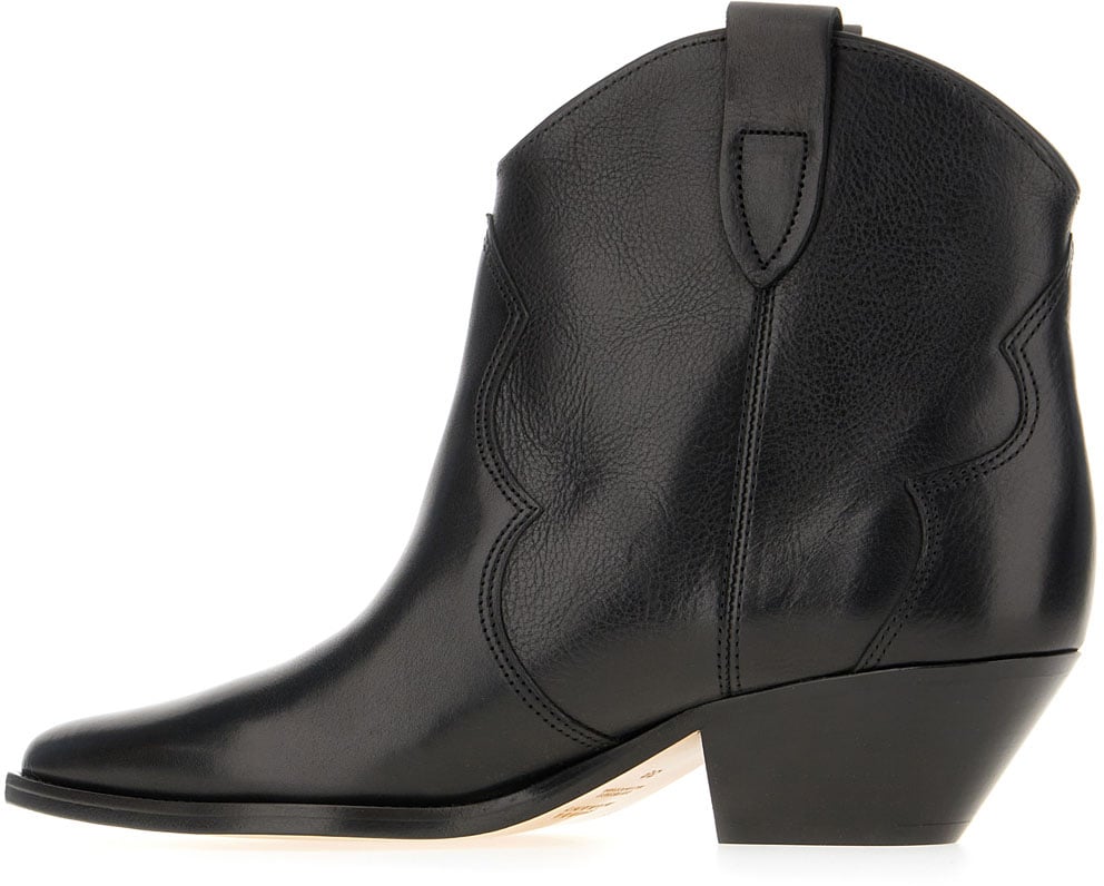 Isabel Marant Black leather Dewina ankle boots Zwart