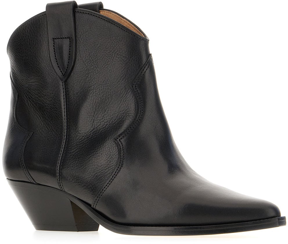 Isabel Marant Black leather Dewina ankle boots Zwart