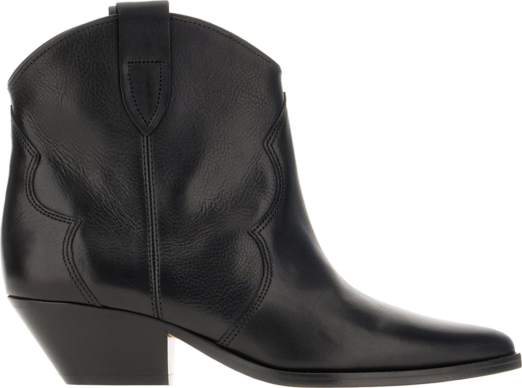 Isabel Marant Black leather Dewina ankle boots Zwart