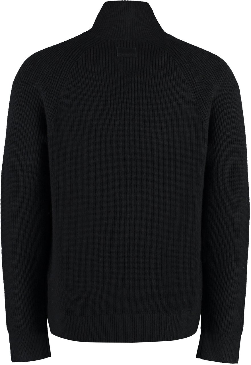 Isabel Marant Benett high collar zipped cardigan Zwart