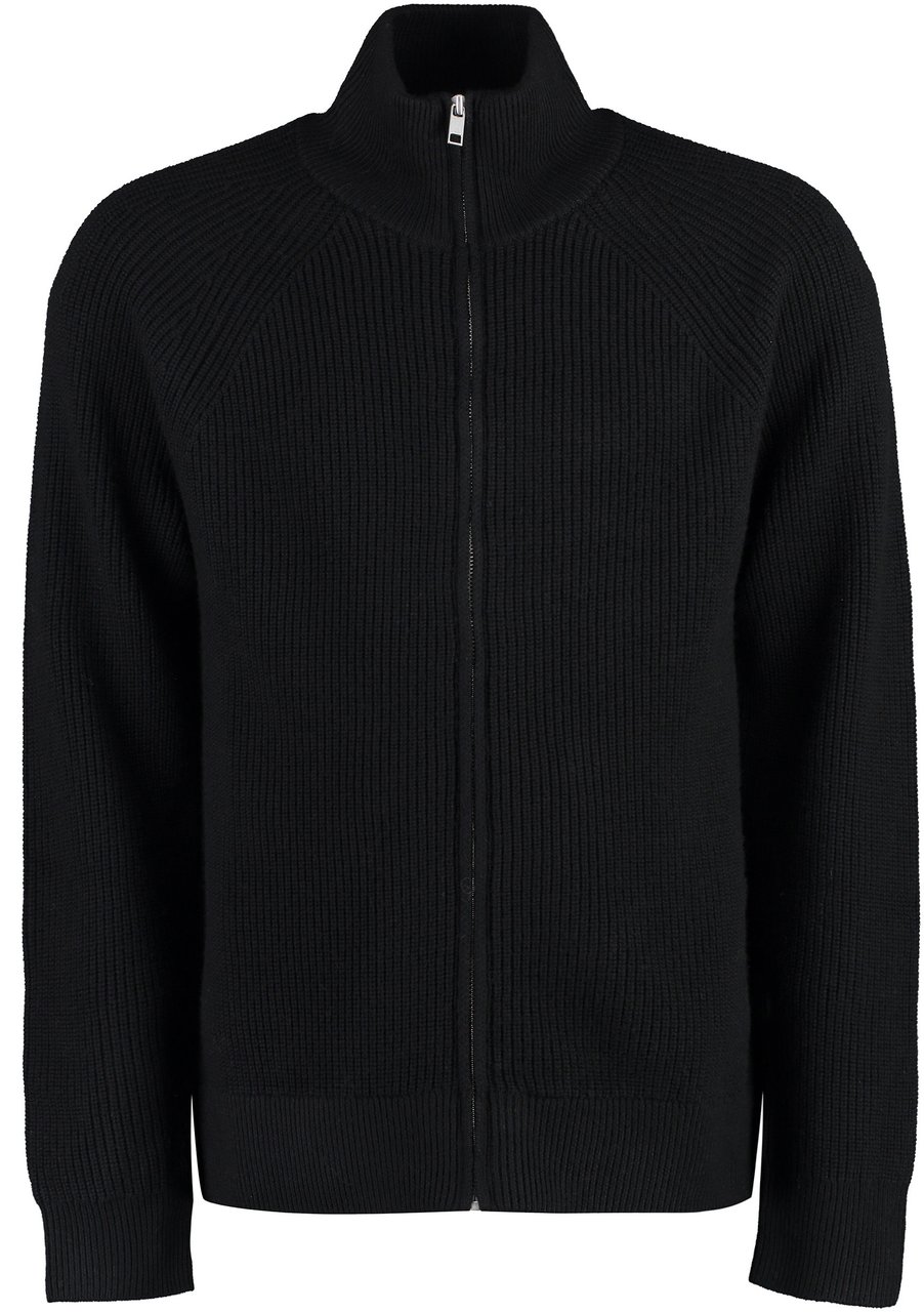 Isabel Marant Benett high collar zipped cardigan Zwart