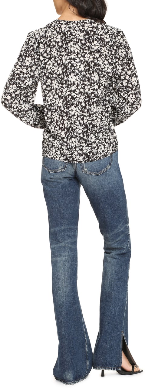 Isabel Marant Eddy printed viscose blouse Zwart