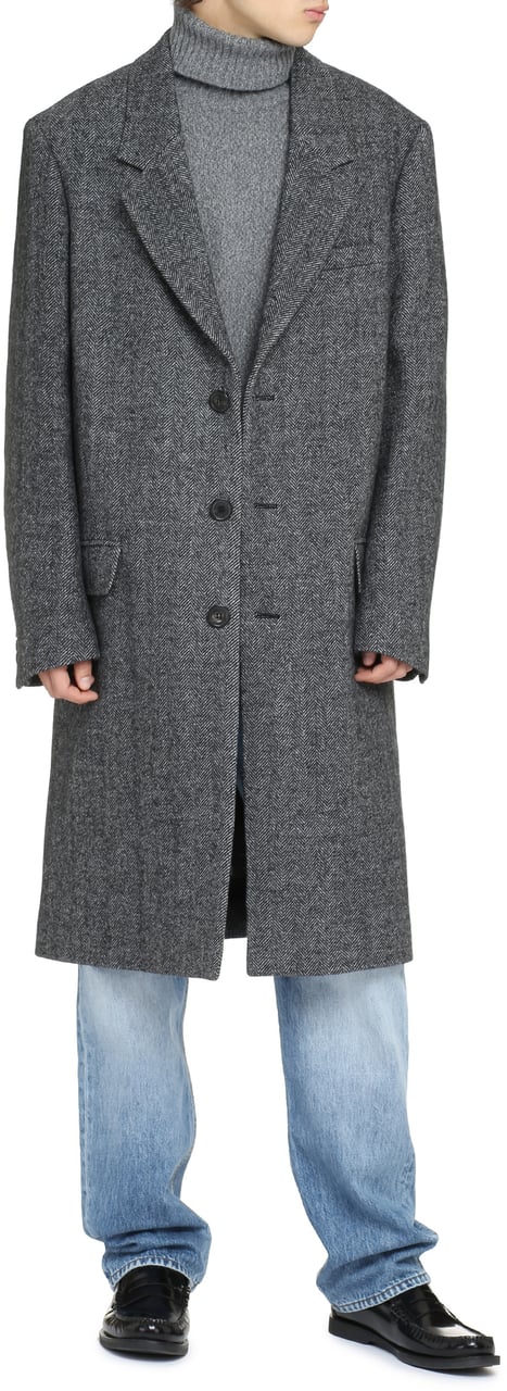 Isabel Marant Johel single-breasted wool coat Grijs