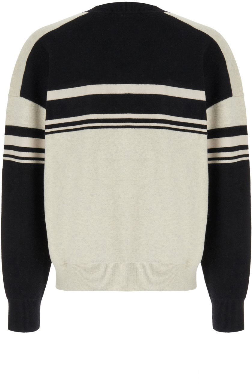 Isabel Marant Isabel Marant Two-tone stretch cotton blend Colby sweater Divers