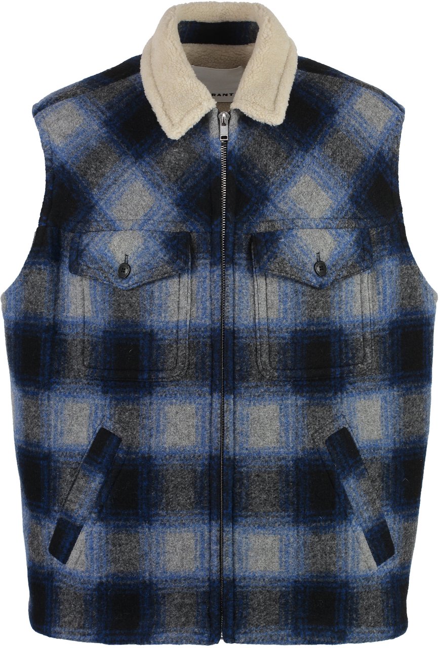 Isabel Marant Kiraneo vest with zipper Navy