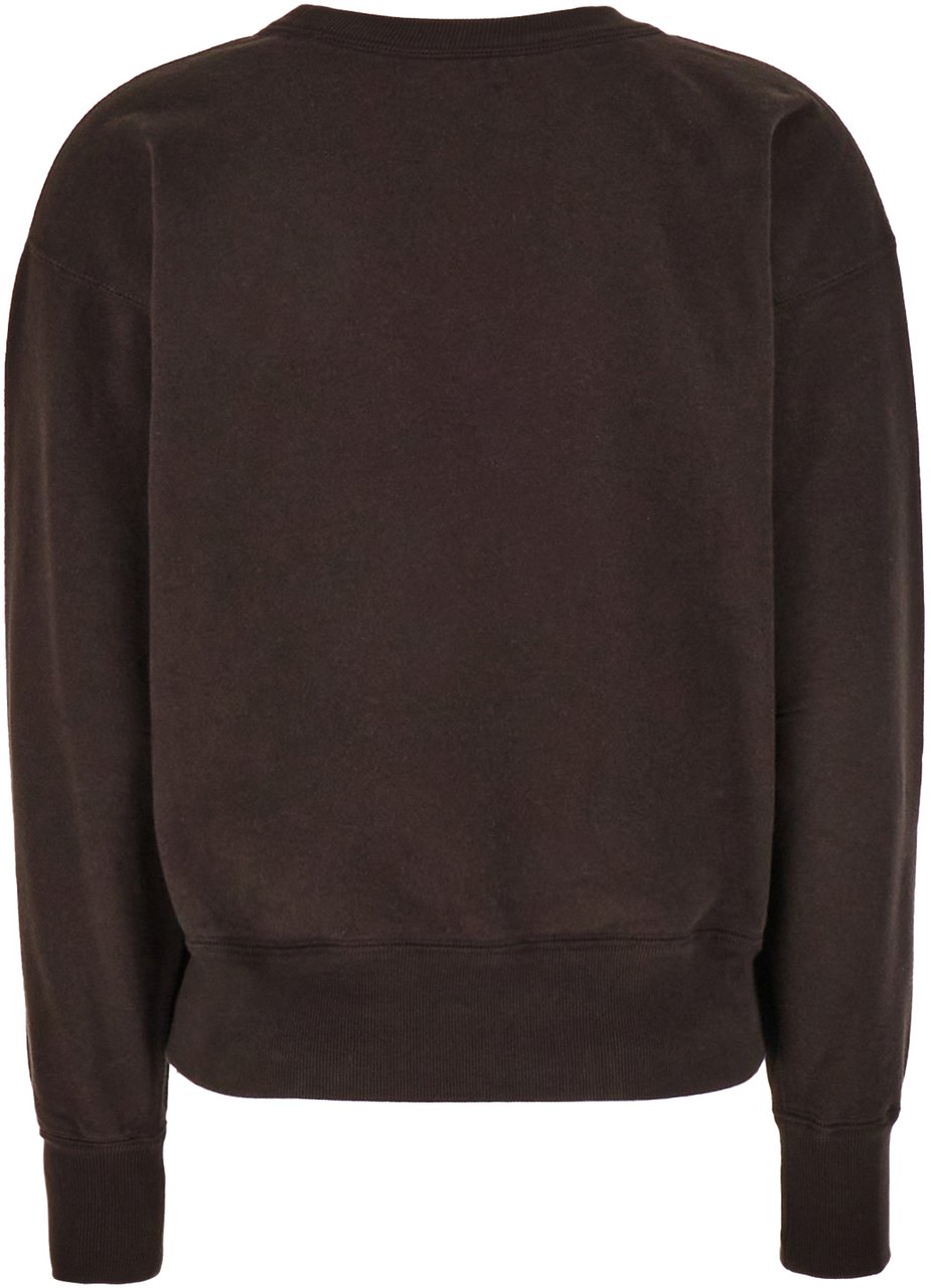 Isabel Marant Isabel Marant Charcoal cotton blend oversize sweatshirt Zwart