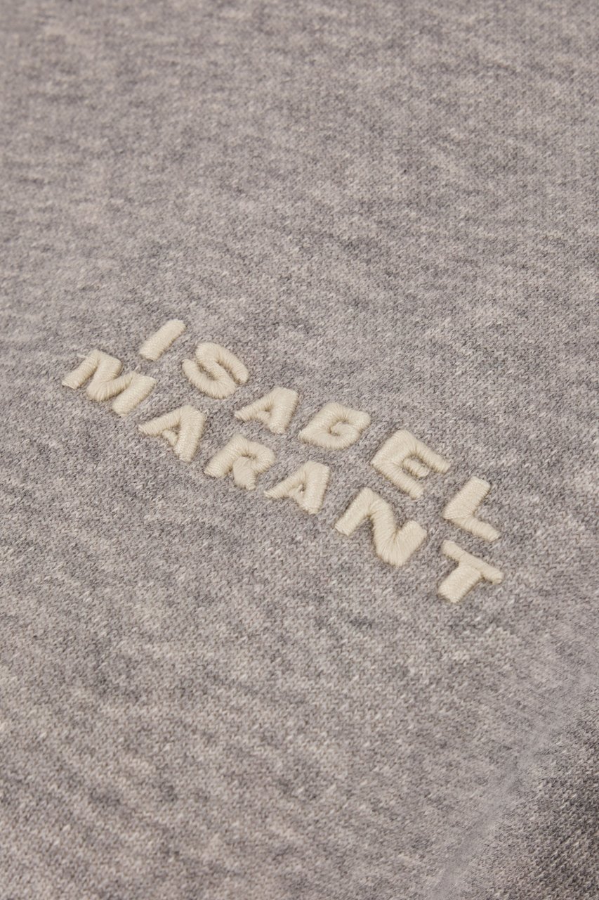 Isabel Marant Isabel Marant Melange grey cotton blend oversize sweatshirt Grijs