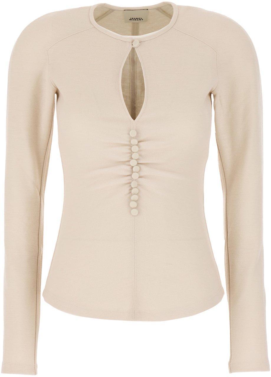 Isabel Marant Isabel Marant Cappuccino viscose blend top Bruin