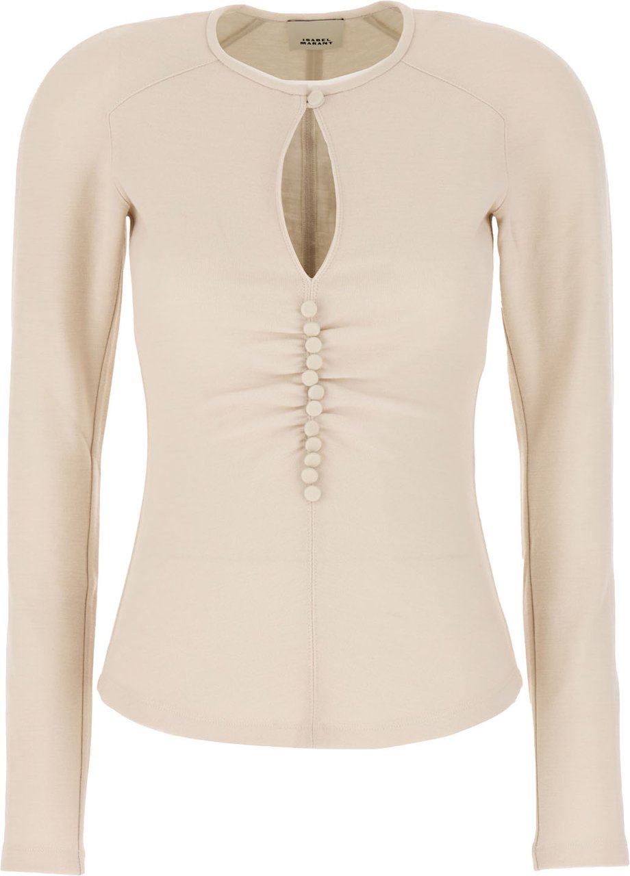Isabel Marant Cappuccino viscose blend top Bruin