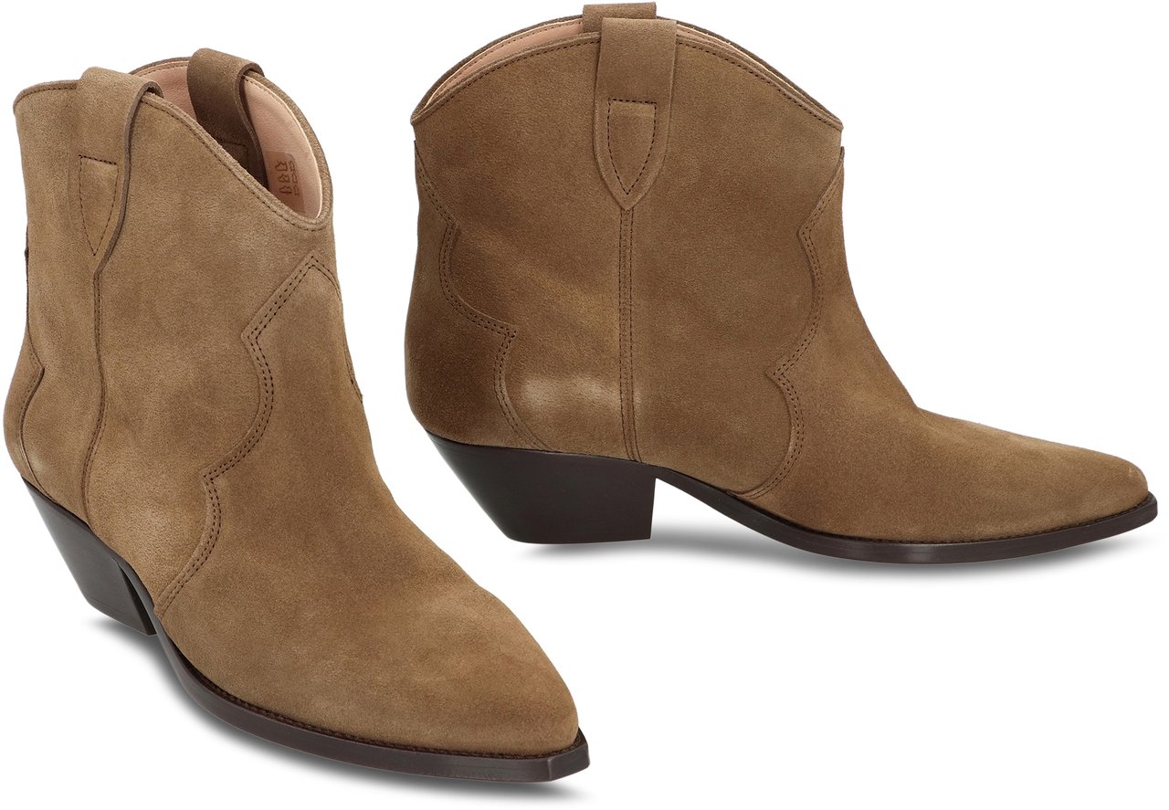 Isabel Marant Dewina cowboy boots in kid leather Groen