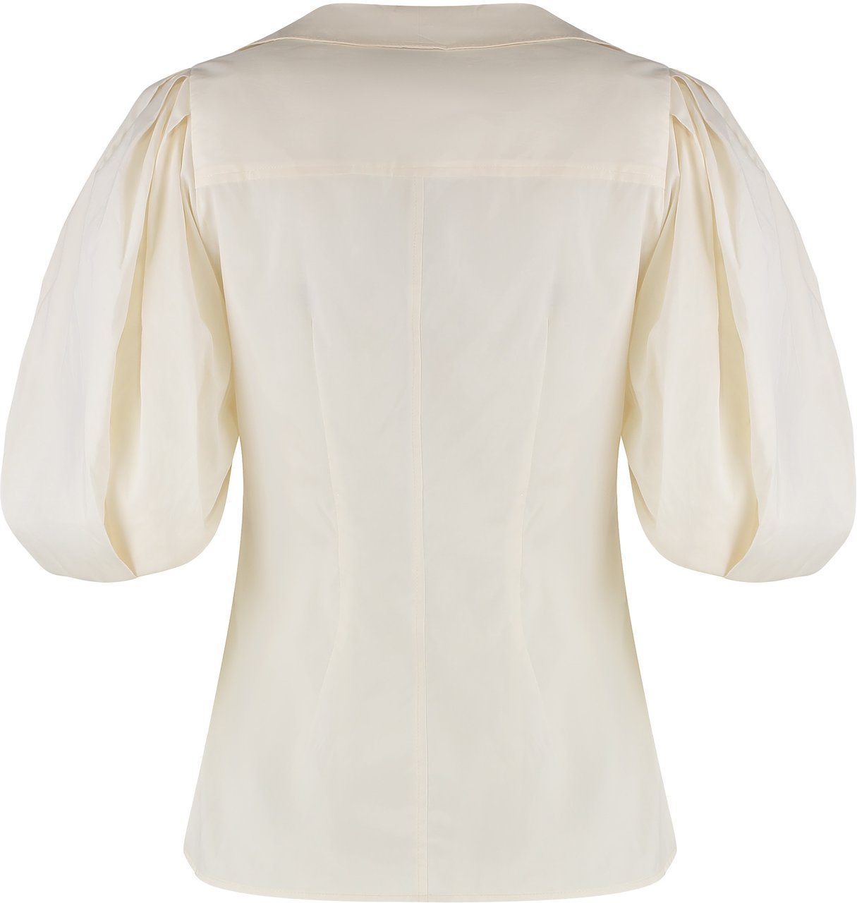 Isabel Marant Catalia short sleeve cotton blend shirt Neutraal