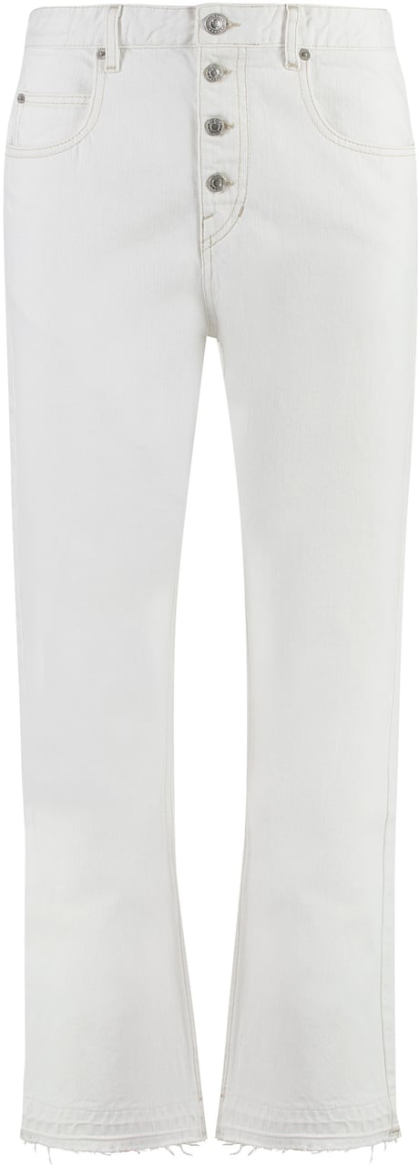 Isabel Marant Belden 5-pocket straight-leg jeans Wit