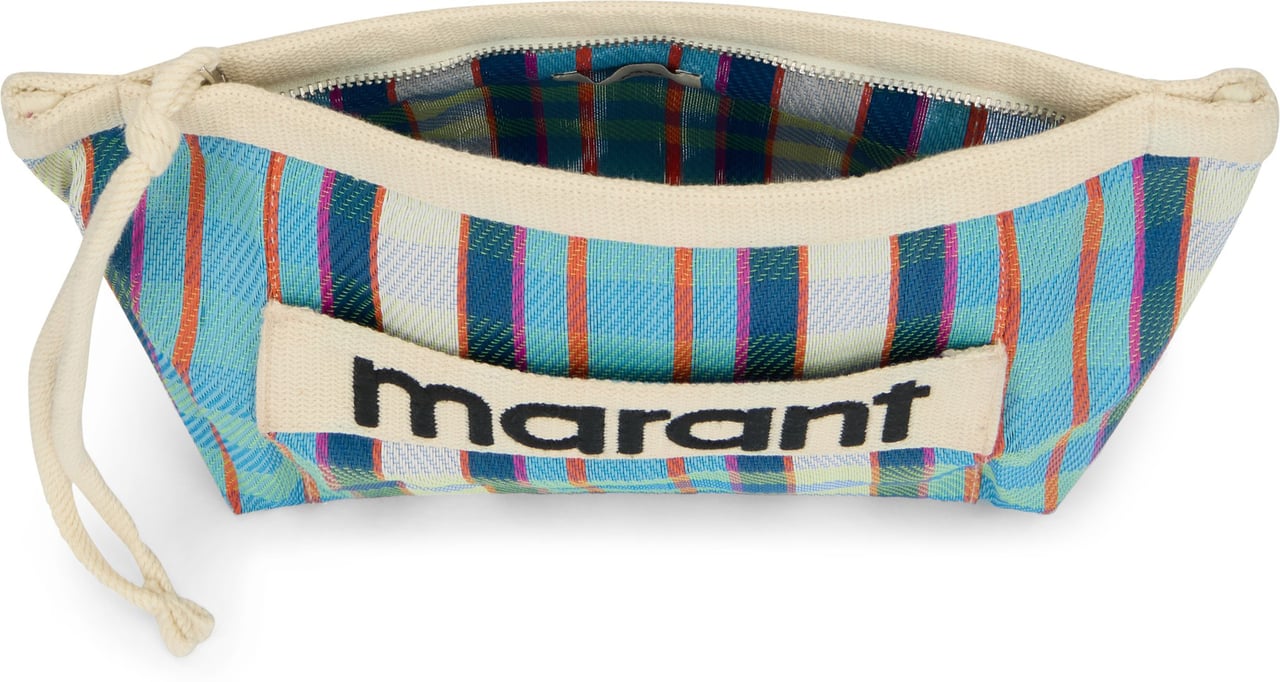 Isabel Marant Powden pouch in nylon with striped pattern Divers