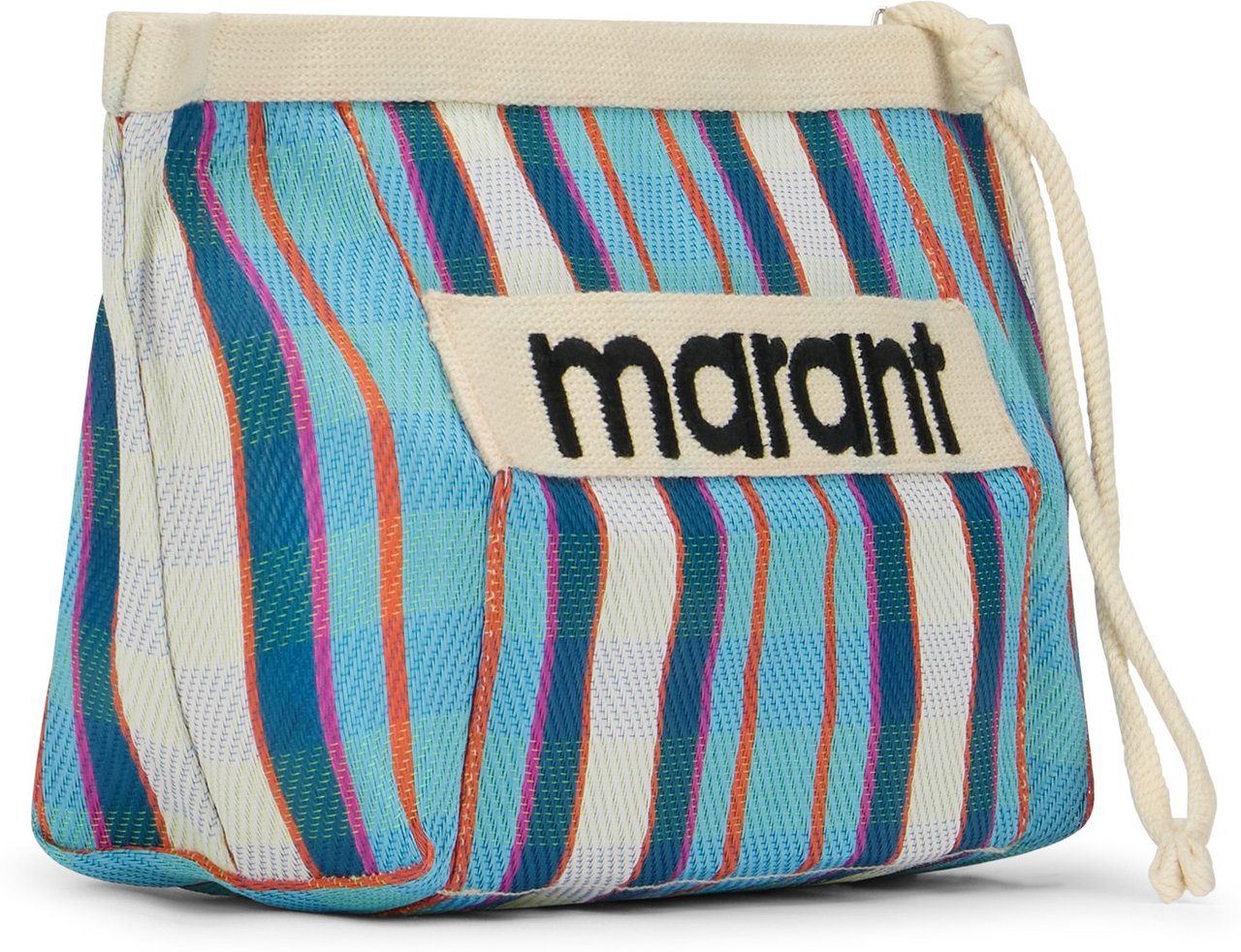 Isabel Marant Powden pouch in nylon with striped pattern Divers
