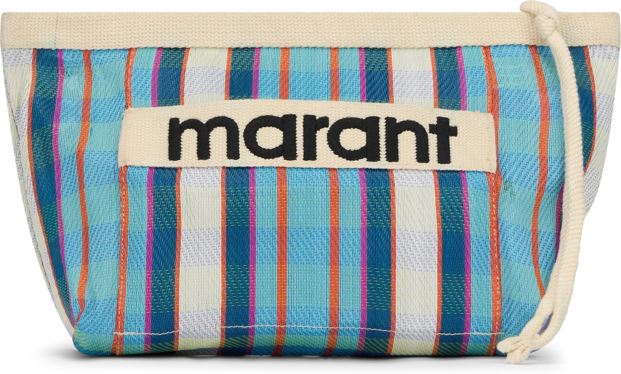 Isabel Marant Powden pouch in nylon with striped pattern Divers