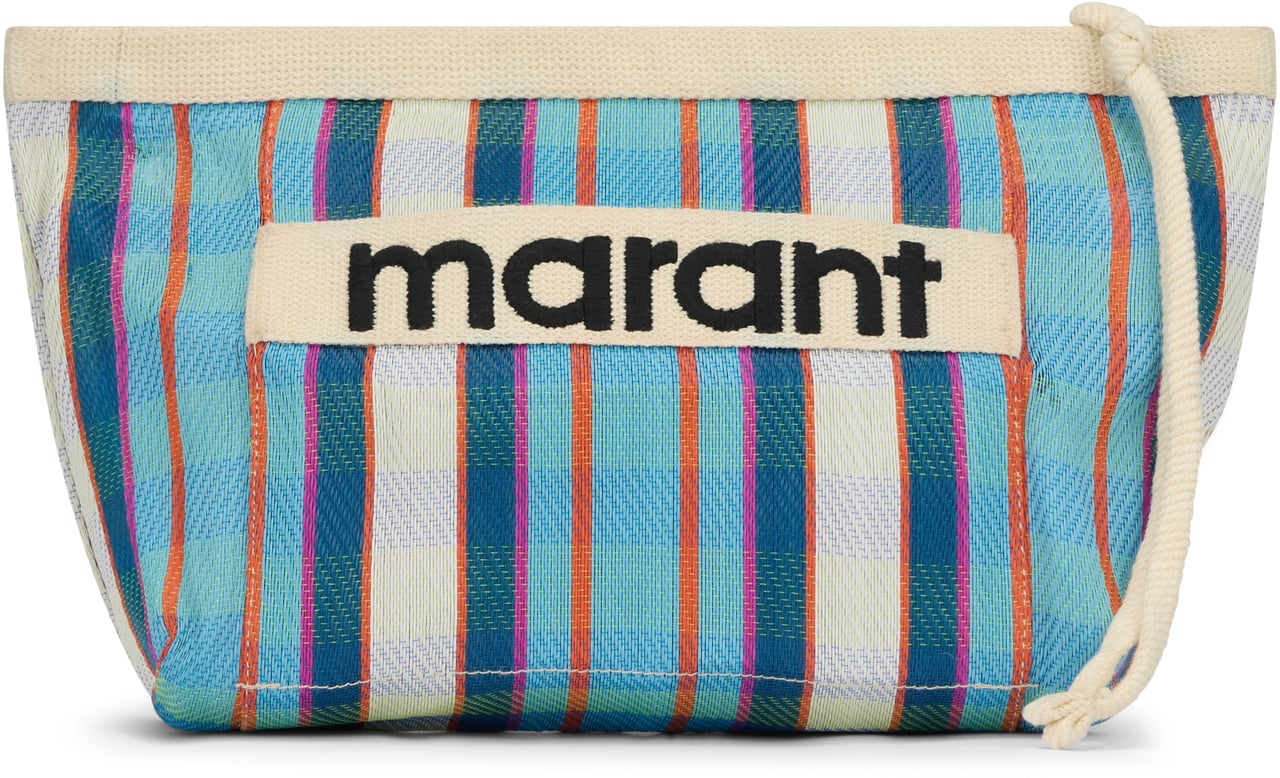 Isabel Marant Powden pouch in nylon with striped pattern Divers