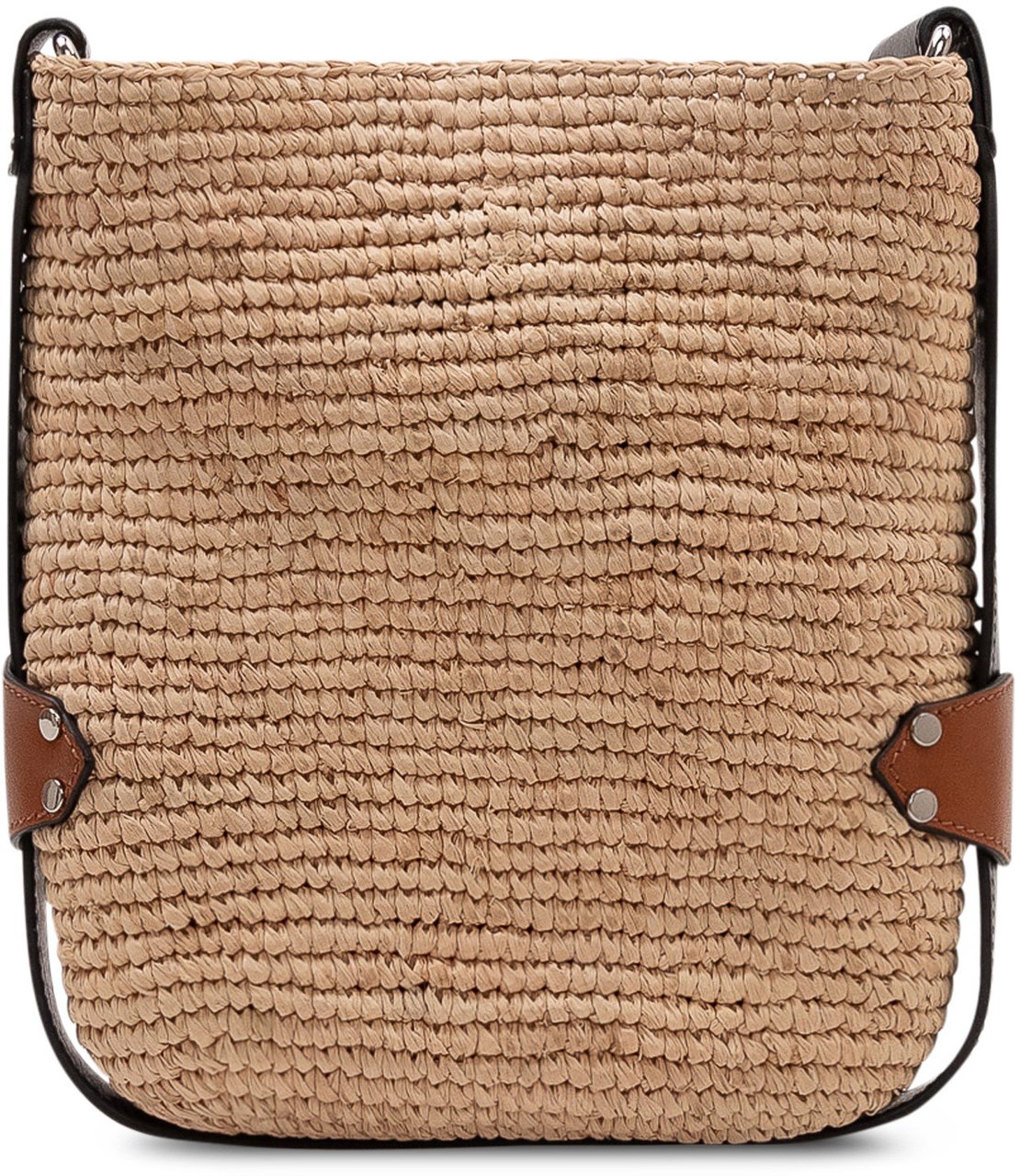 Isabel Marant Borsa Mini Bayia in Raffia Intrecciata Beige