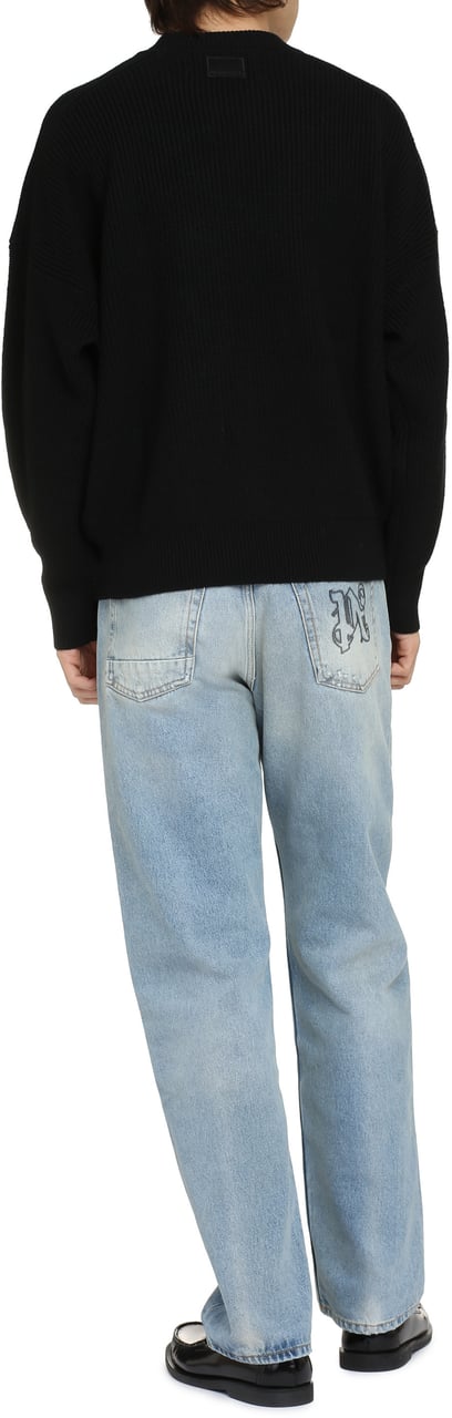 Isabel Marant Barry wool crew-neck sweater Zwart