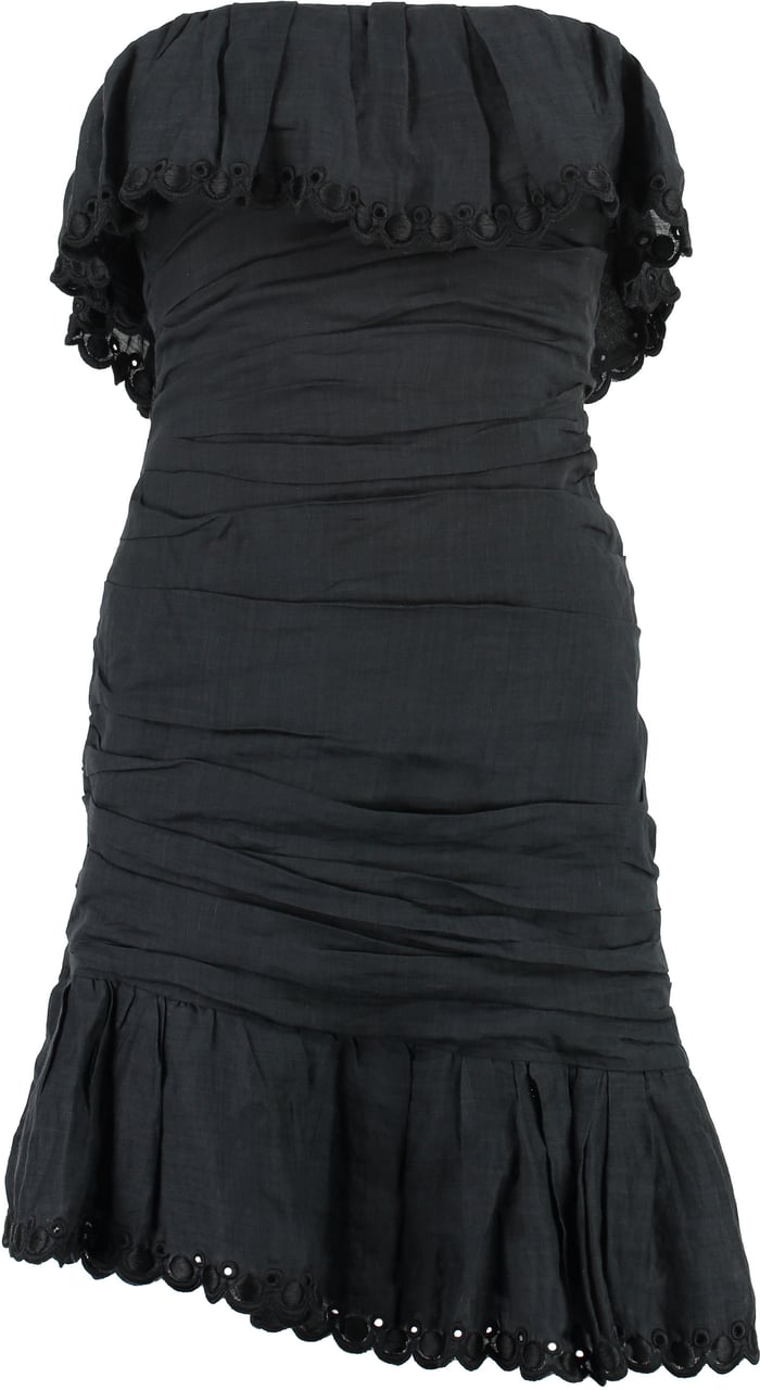 Isabel Marant Oxani off-the-shoulder dress Zwart