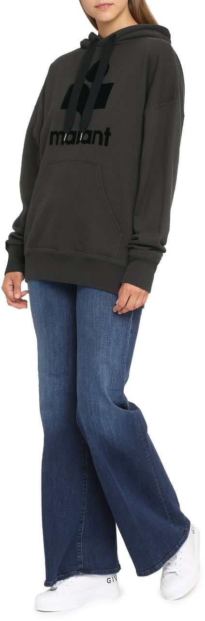 Isabel Marant Mansel Logo cotton hoodie Zwart