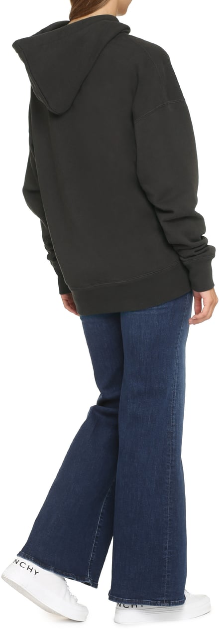 Isabel Marant Mansel Logo cotton hoodie Zwart