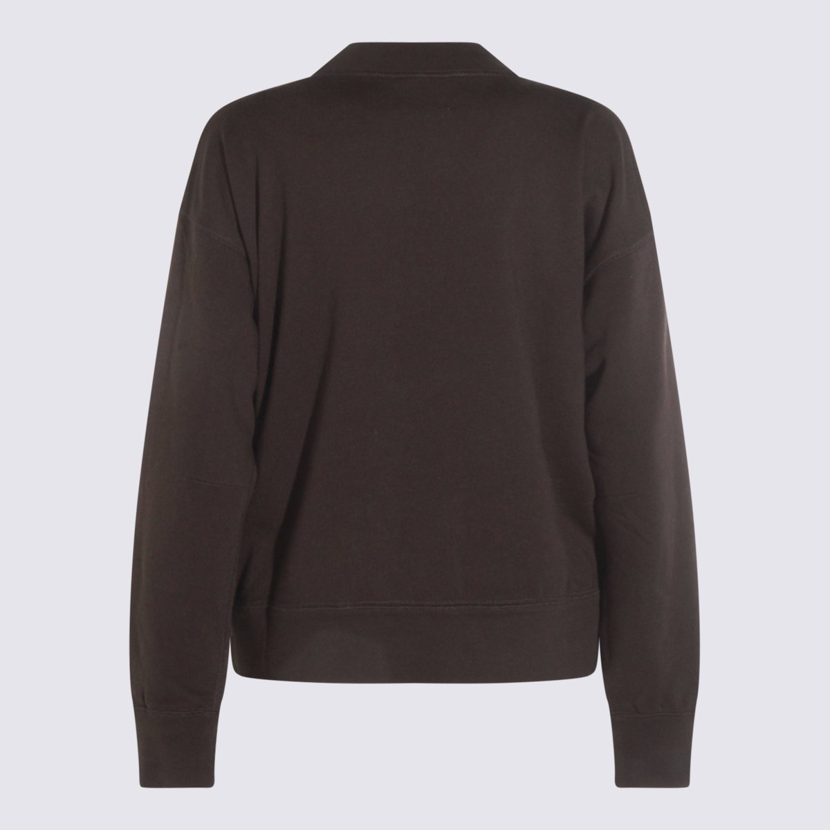 Isabel Marant Relaxed Fit Sweater With Bold Graphic Logo And V-Stitch Detail Zwart