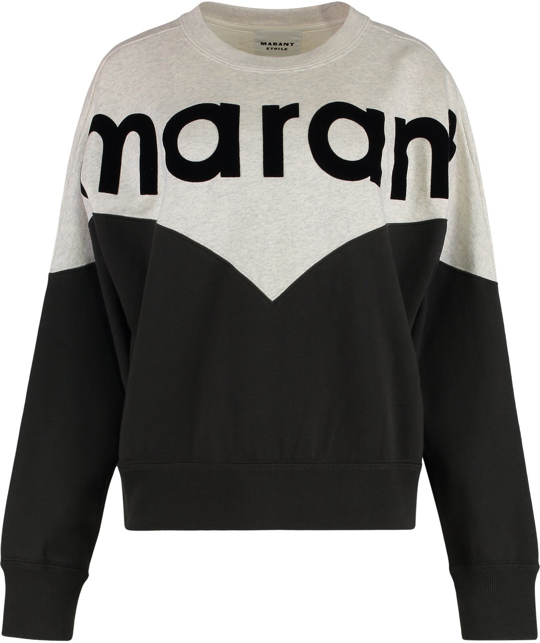 Isabel Marant Houston Cotton blend crew-neck sweatshirt Zwart