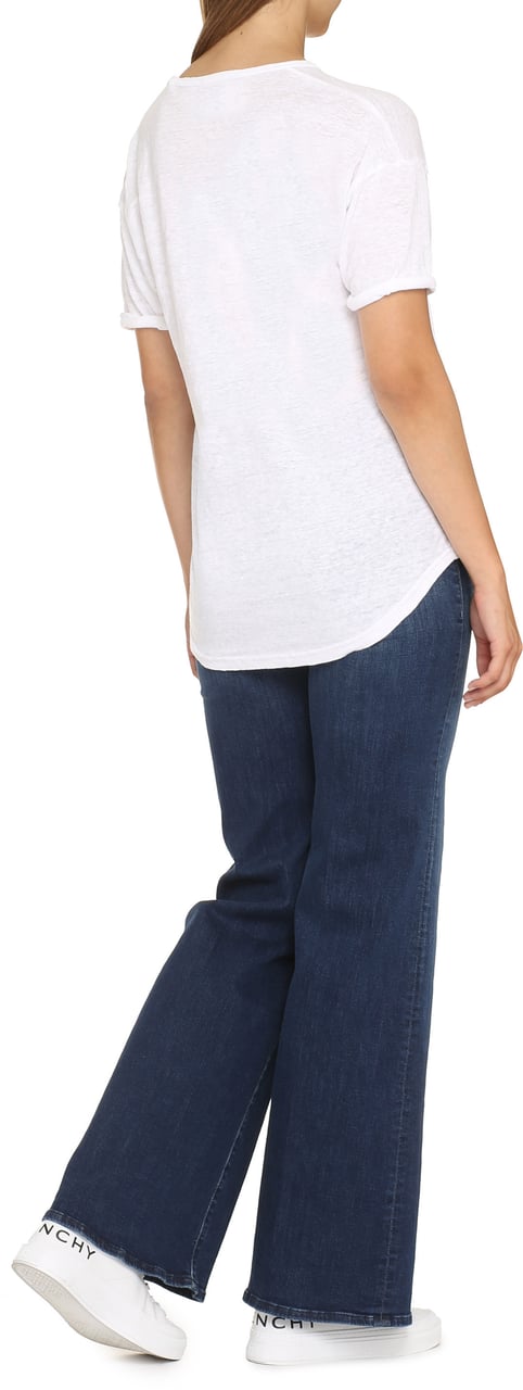 Isabel Marant Koldi Logo print linen t-shirt Wit