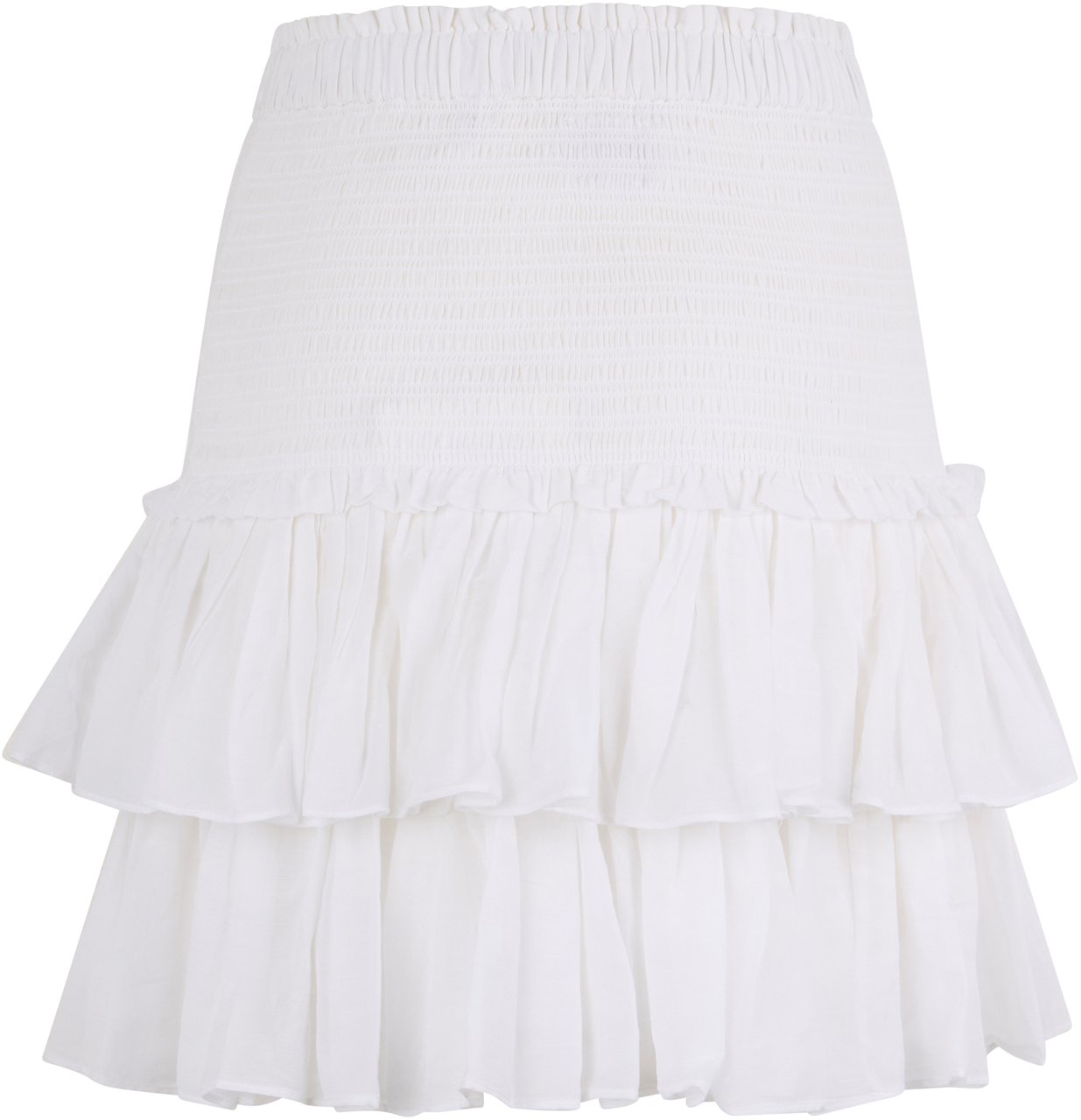 Isabel Marant Ruffled dress in cotton and viscose Wit