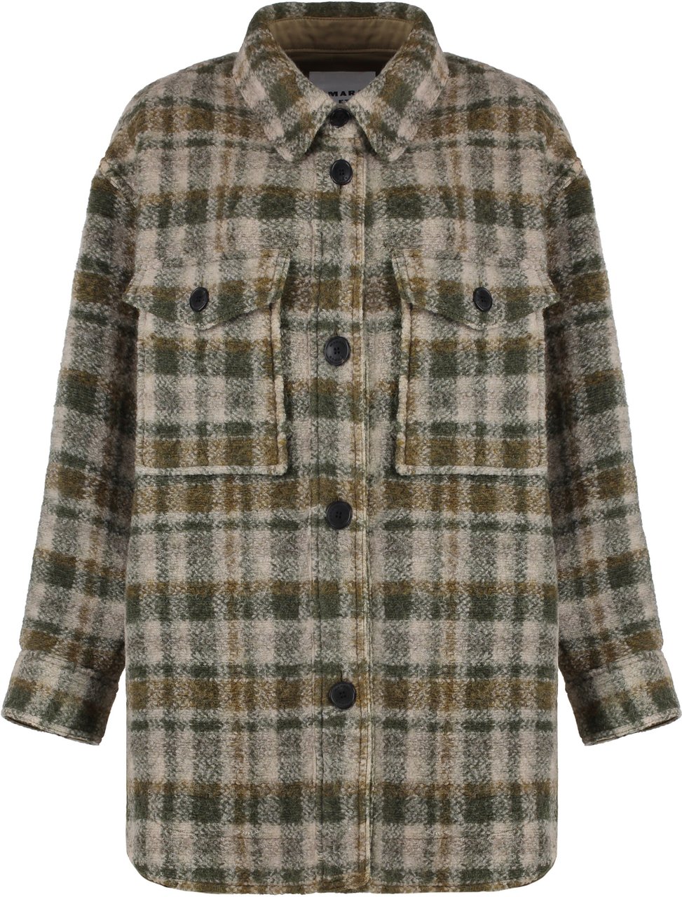 Isabel Marant Harveli wool overshirt Groen