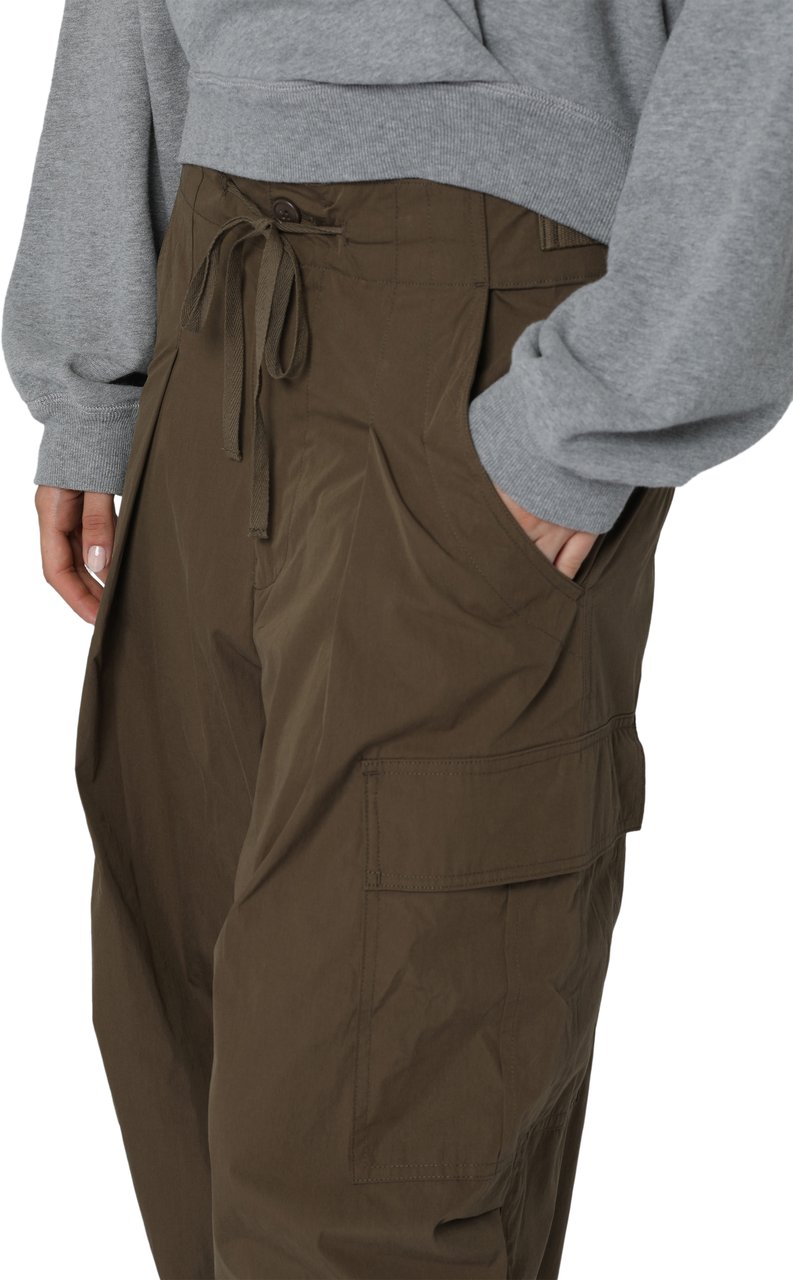Isabel Marant Rebecca Cotton cargo-trousers Groen