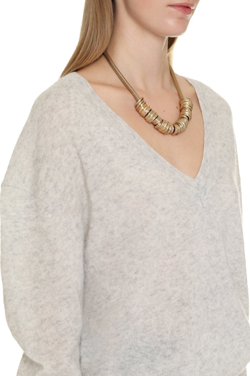 Isabel Marant Larana cashmere blend pullover Lichtgrijs