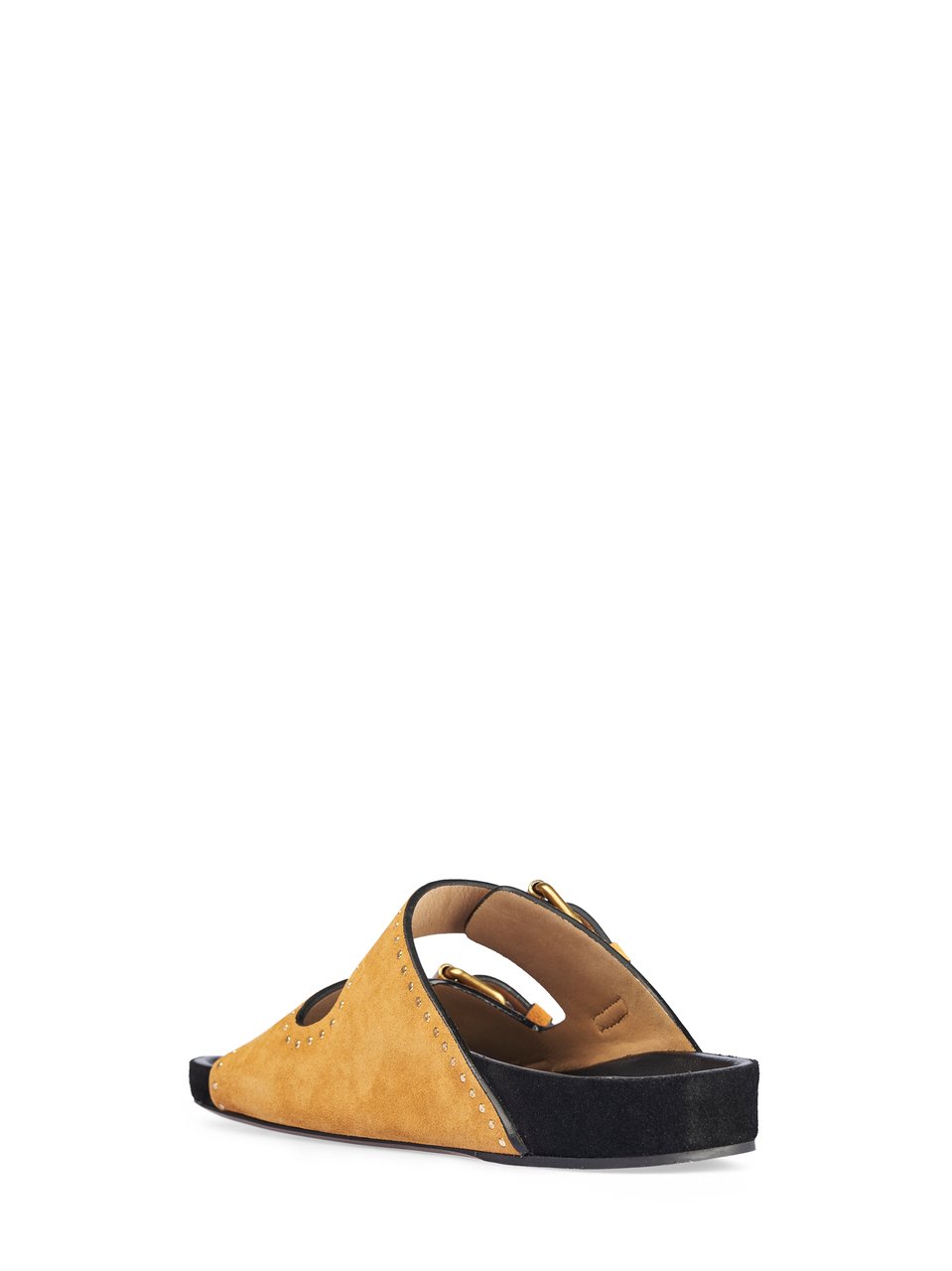 Isabel Marant Tan Suede Sandals with Gold Accents Goud