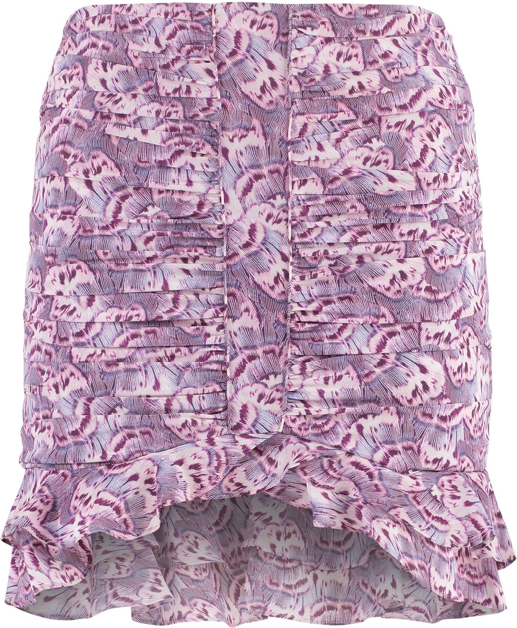 Isabel Marant Milendi printed silk skirt Paars