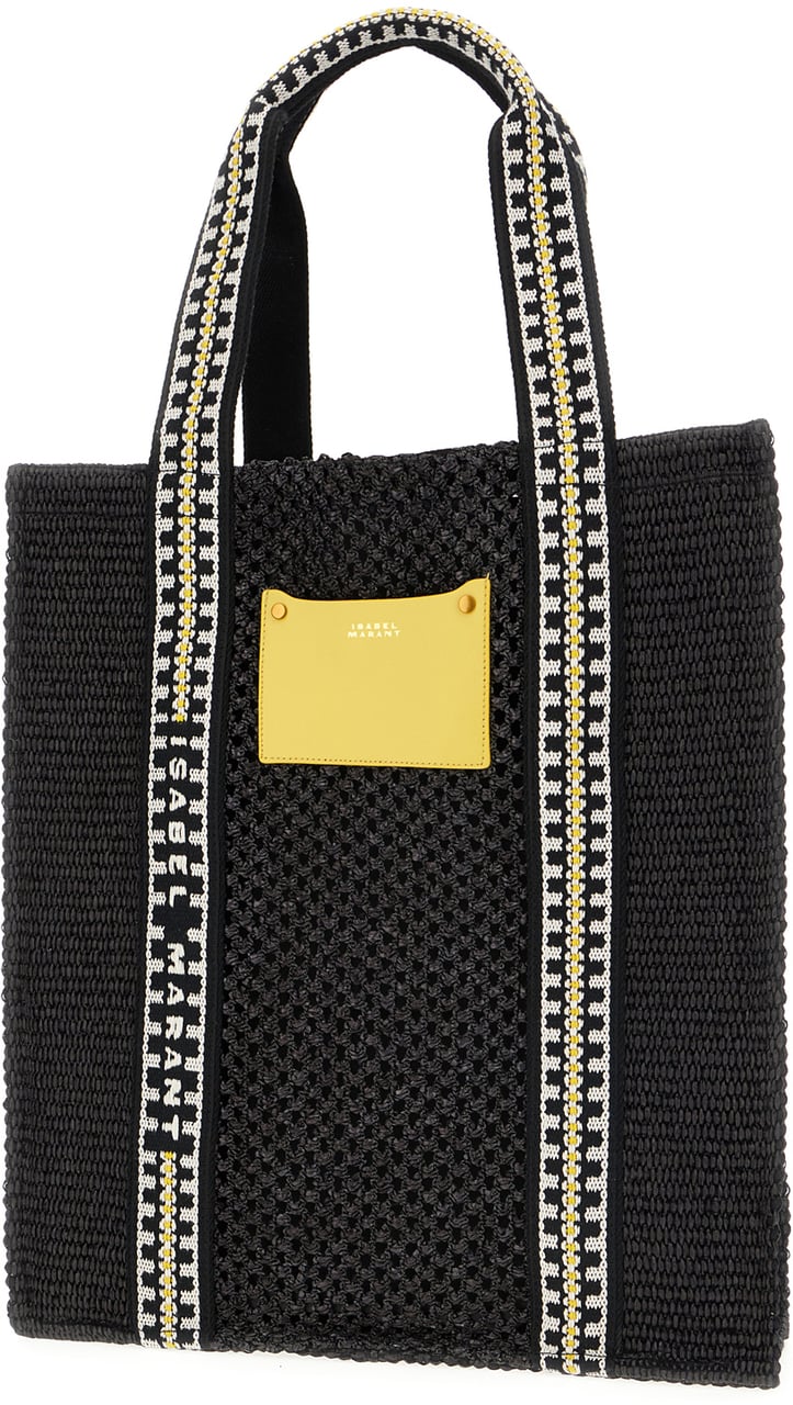 Isabel Marant Isabel Marant Black raffia shopping bag Zwart