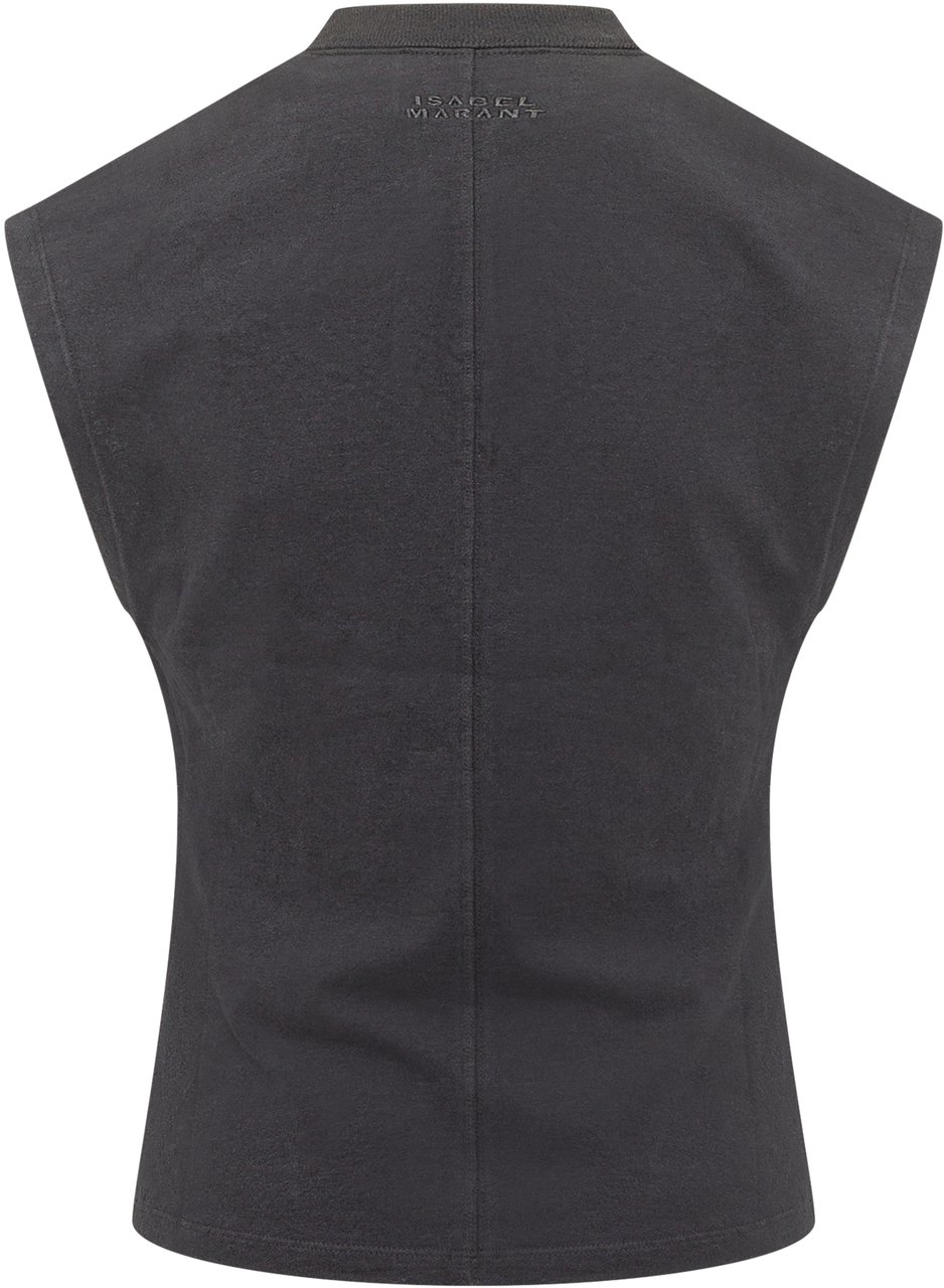Isabel Marant Top Nodo Asimmetrico Donkergrijs