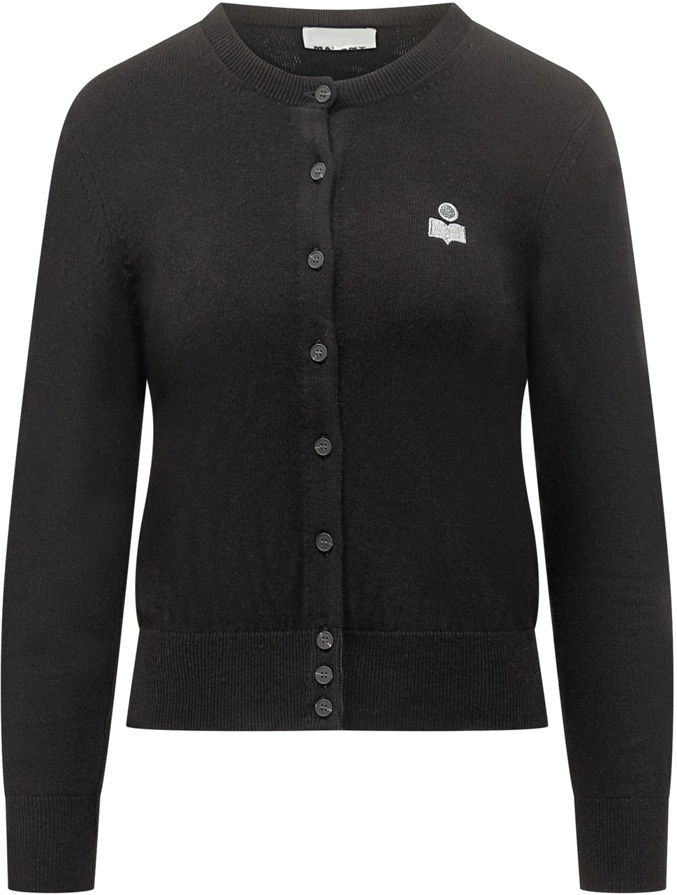 Isabel Marant Isabel Marant Étoile Cardigan Nero con Logo Ricamato Zwart