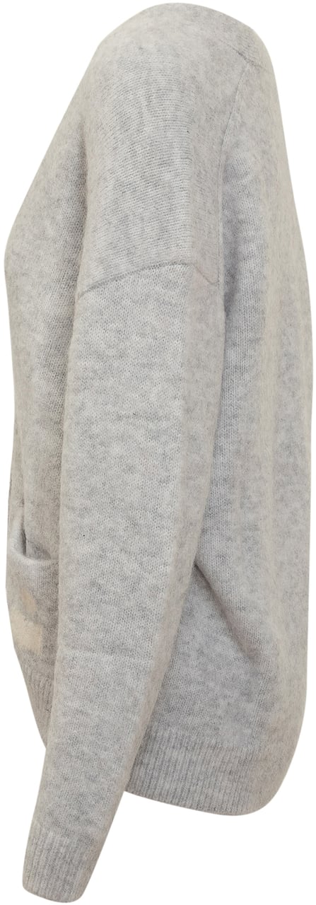 Isabel Marant Isabel Marant Étoile Cardigan Grigio con Logo Ricamato Grijs