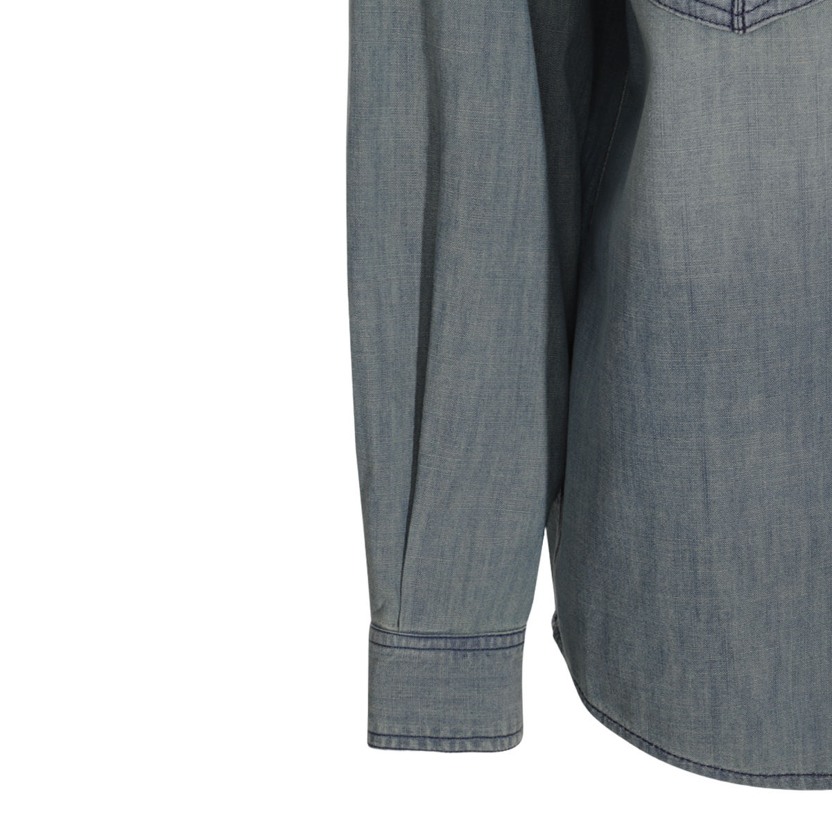 Isabel Marant Classic Button-Down Shirt with Flap Pockets Grijs