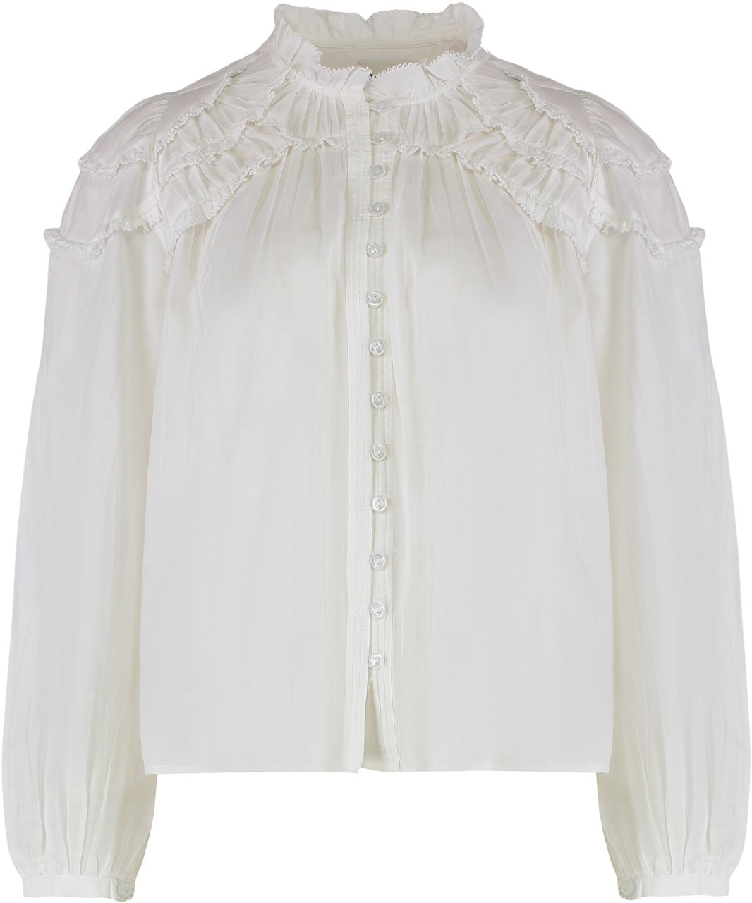 Isabel Marant Crinkled cotton blouse Christa Wit