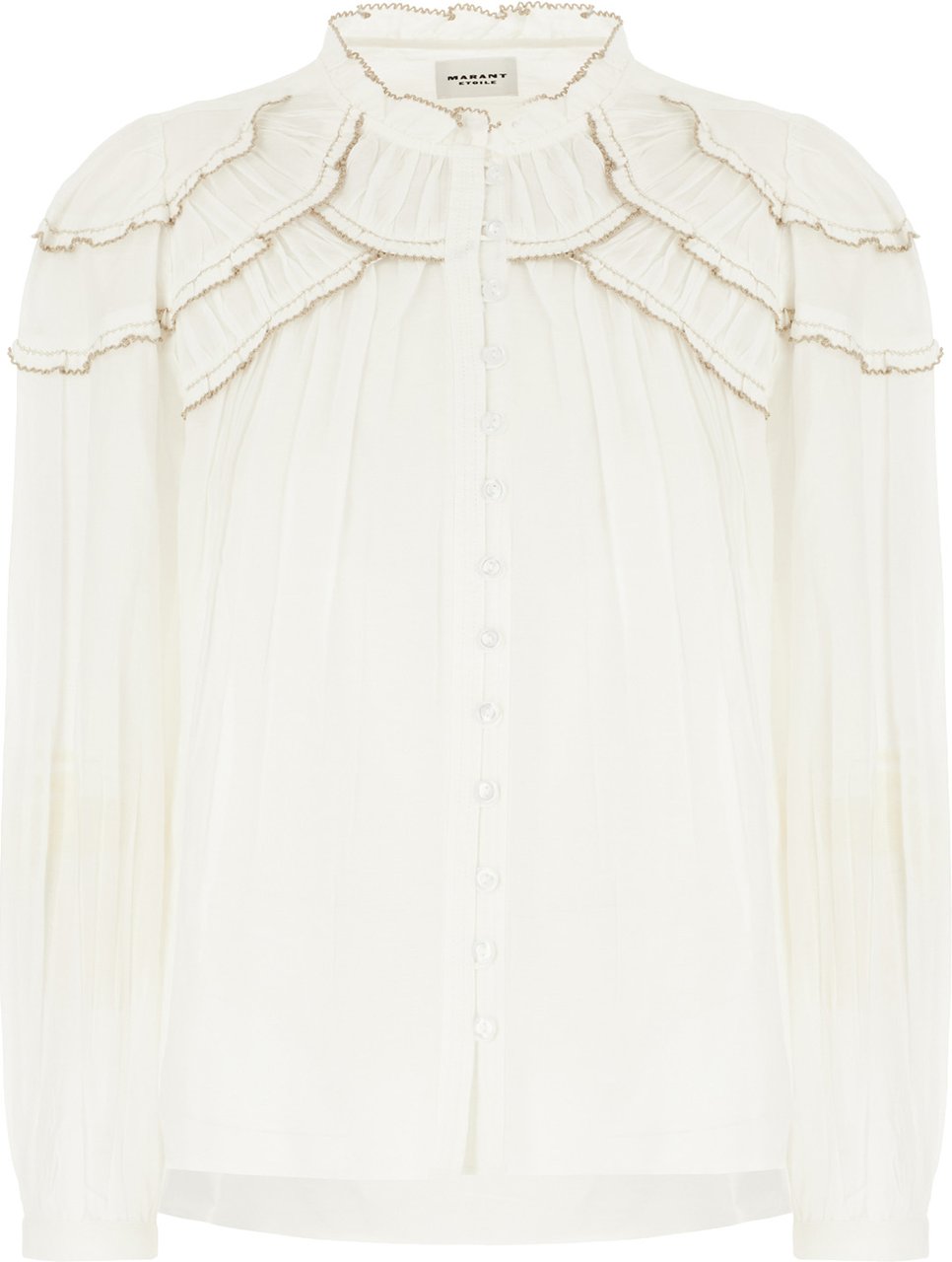 Isabel Marant Marant Etoile White cotton blend blouse Wit