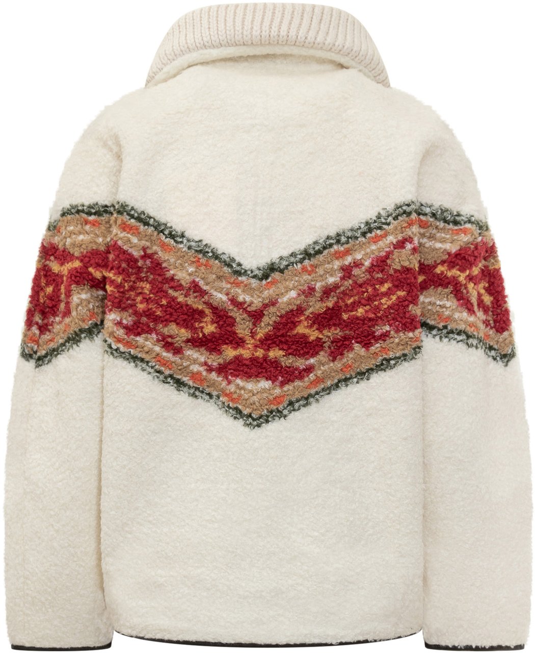 Isabel Marant Pullover in Shearling con Motivo Geometrico Isabel Marant Étoile Wit