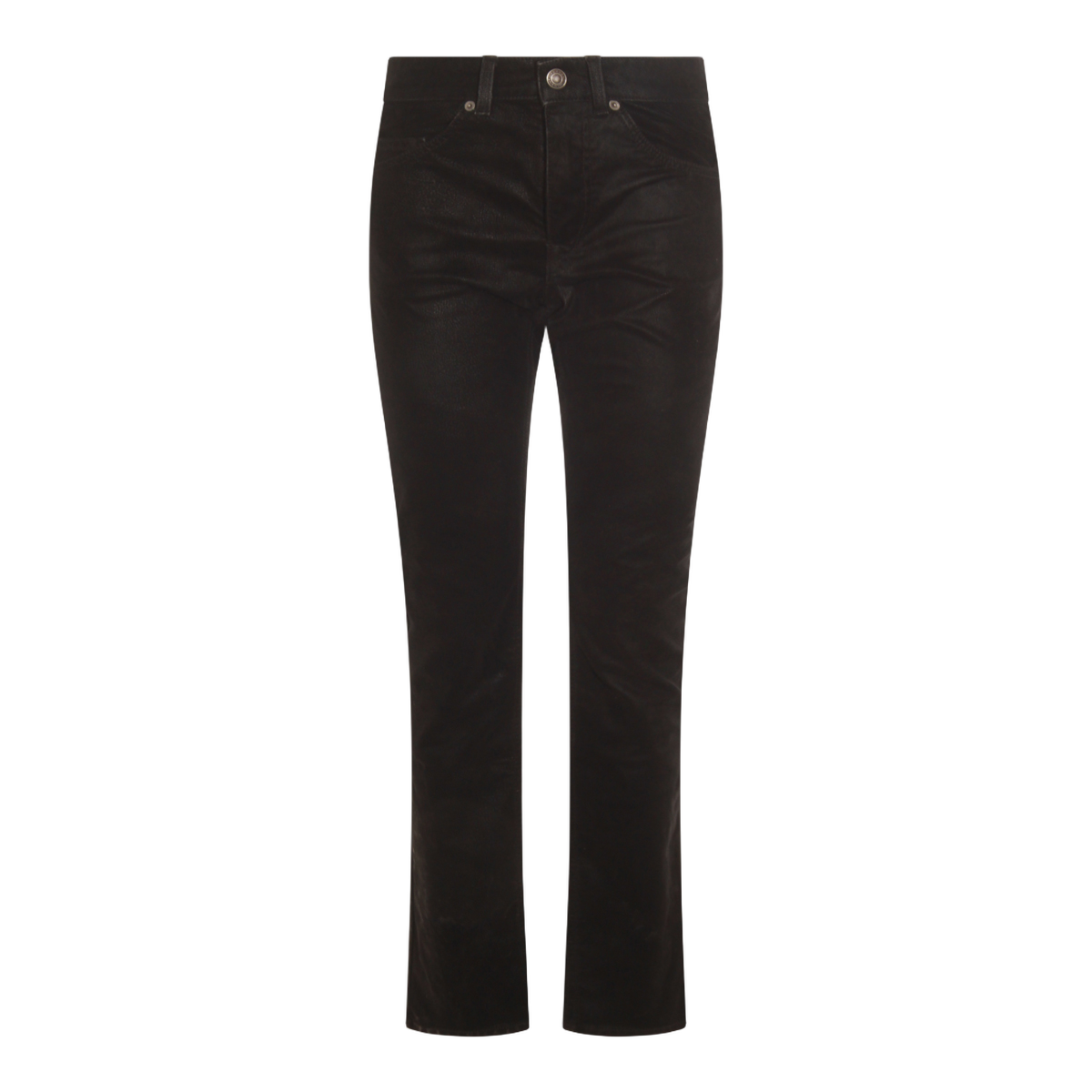 Isabel Marant Straight-Leg Trousers with Textured Finish Zwart